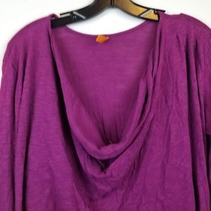 lucy Tops - Lucy purple exercise long sleeve cowl neck top lucy Tops - Lucy purple exercise long sleeve cowl neck top